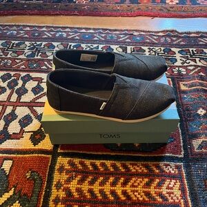 Toms Black Slip-On Loafers for Women